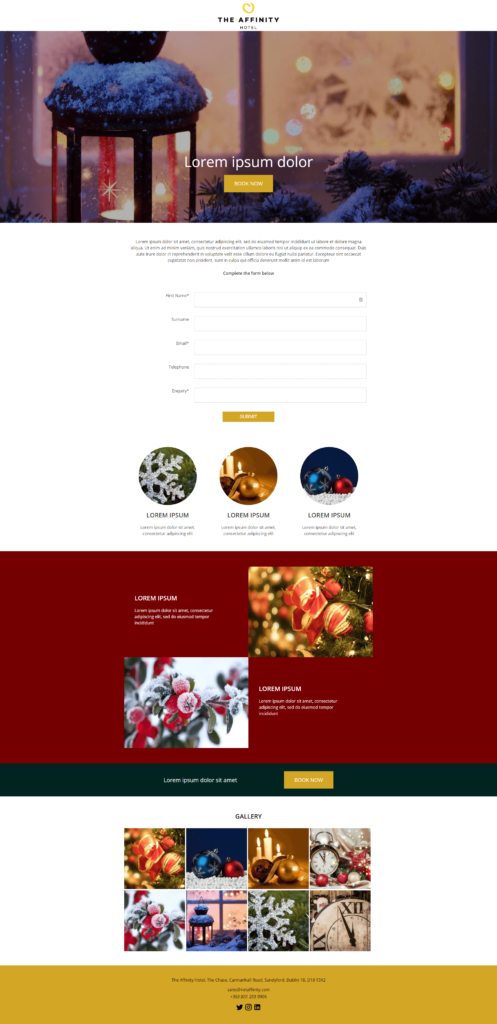 Christmas Dynamic Marketing Landing Page